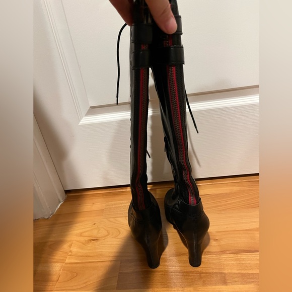 Sam Edelman Lace Up LEATHER Heel Boots - Worn ONCE! - Picture 4 of 9